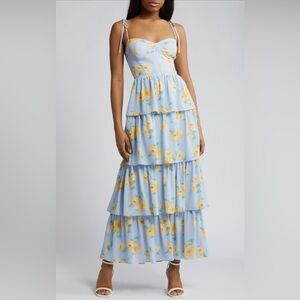 WAYF The Lexi Floral Tiered Maxi Dress